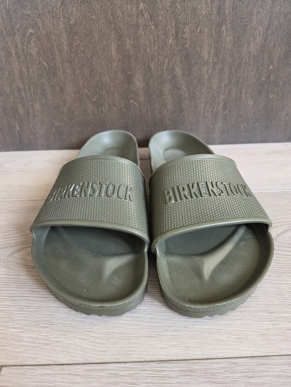 Birkenstock Barbados EVA Khaki Olive Geeen Slides, EU 40 Like New Condition